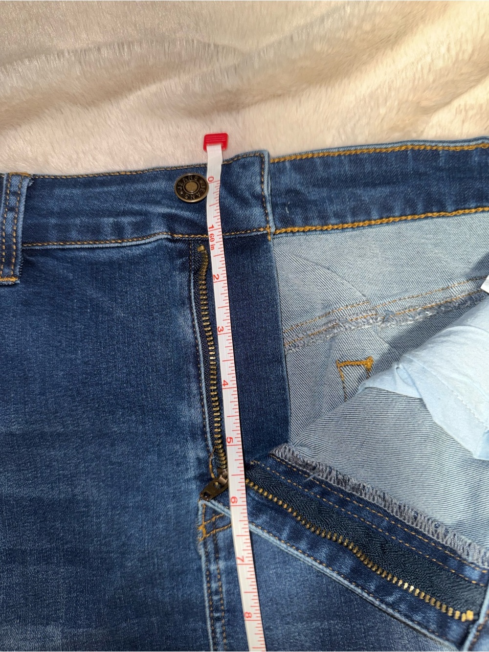 Dark Blue Distressed Denim Skirt - Women - Picture 9 of 9